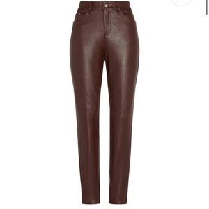 NWT Commando Faux Leather Five Pocket Pant in Color Oxblood